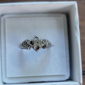 Elegant Silver Diamond Ring